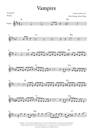 Vampire (arr. BTmusic)