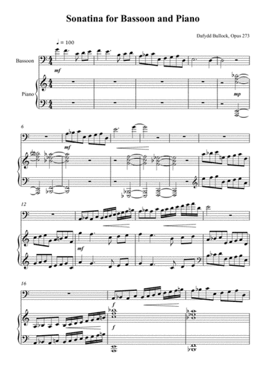 Sonatina for Bassoon and Piano