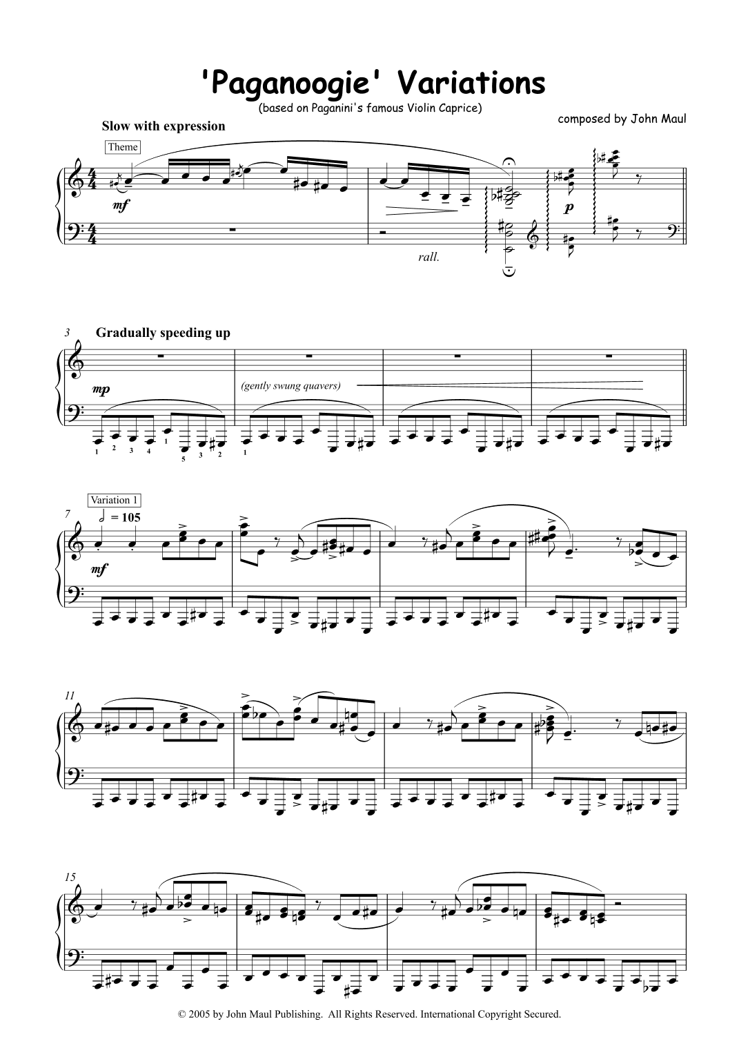 Paganoogie Variations (arr. Maul)