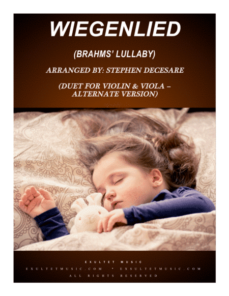 Wiegenlied (Brahms' Lullaby) (Duet for Violin & Viola - Alternate Version) (arr. Stephen DeCesare)