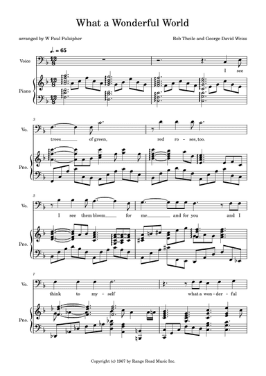 What A Wonderful World (arr. W Paul Pulsipher)