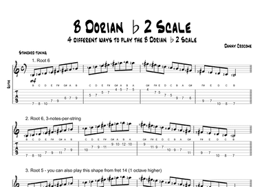 B Dorian b2 Scale (4 Ways to Play)