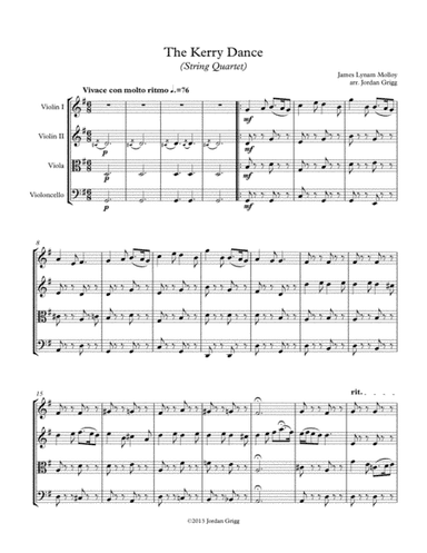 The Kerry Dance (String Quartet) (arr. Jordan Grigg)