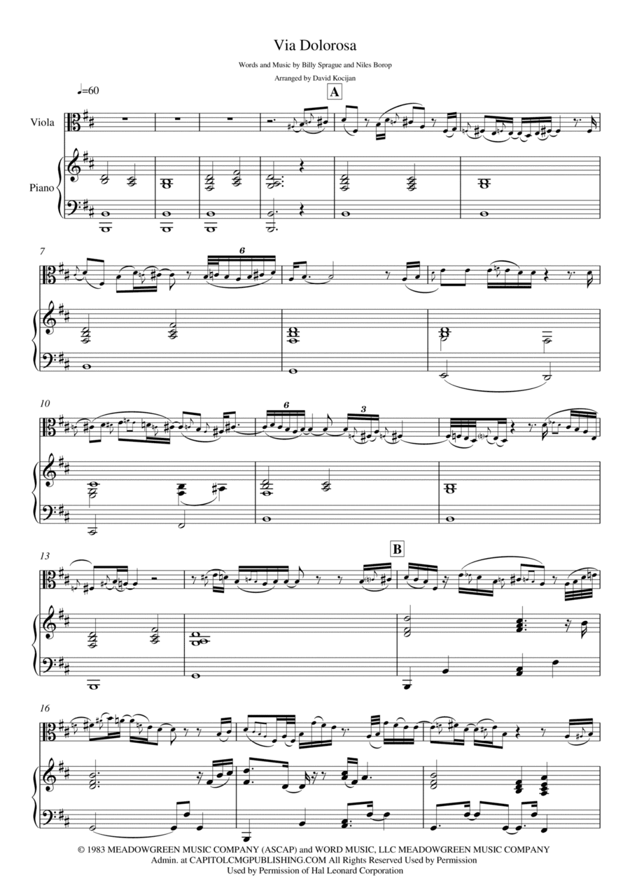 Via Dolorosa (arr. David Kocijan)
