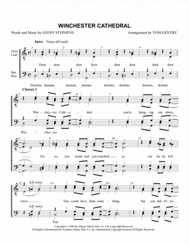 Winchester Cathedral (arr. Tom Gentry)