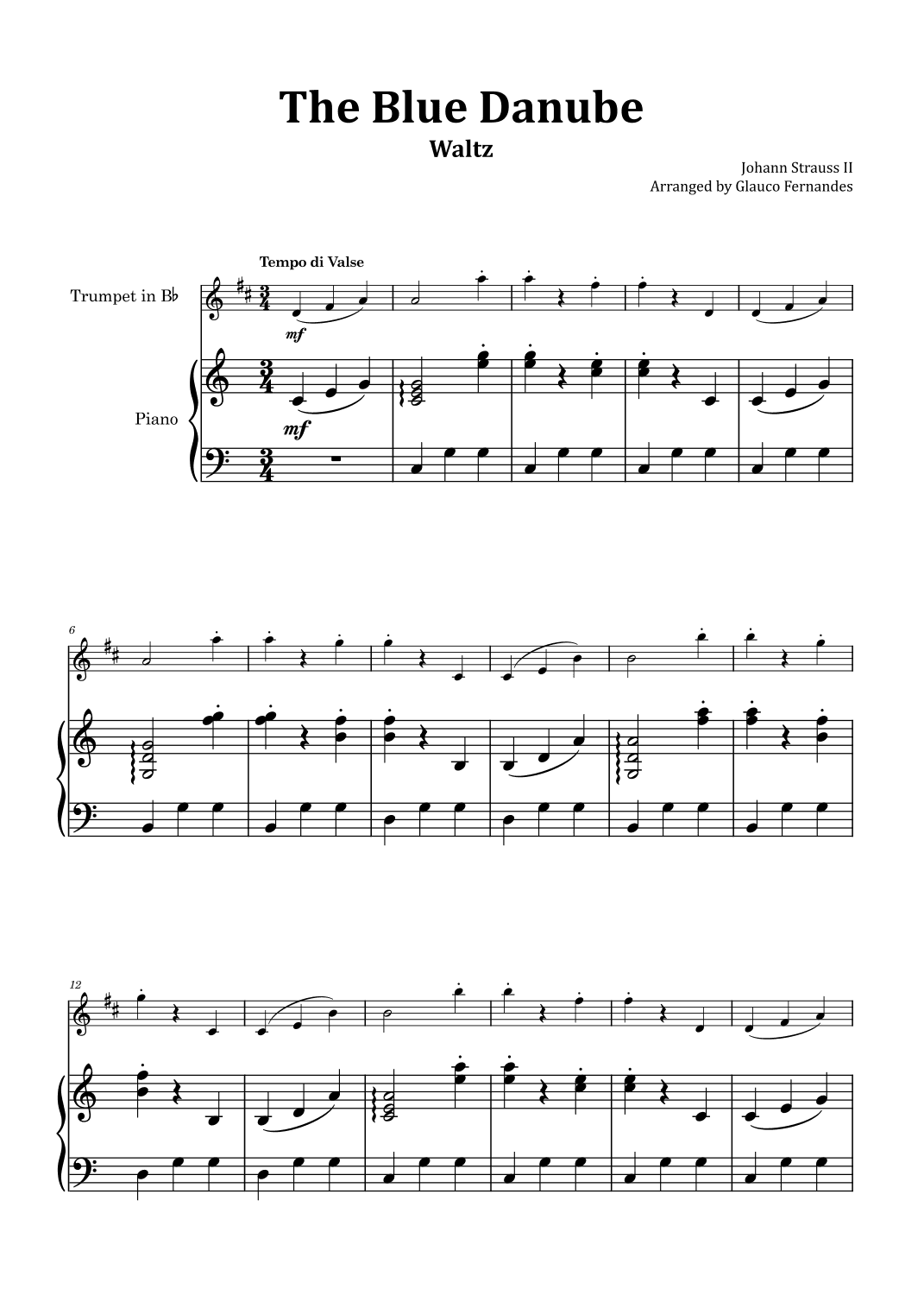 The Blue Danube - Trumpet and Piano (arr. Glauco Fernandes)