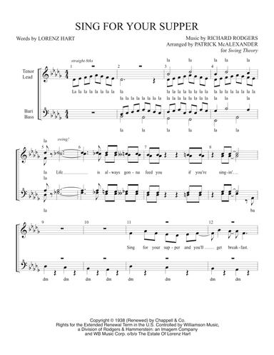 Sing For Your Supper (arr. Patrick McAlexander)