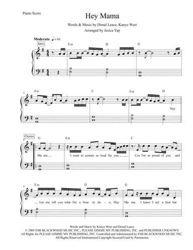 Hey Mama (arr. Jesica Yap)