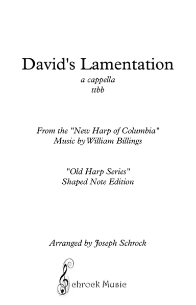David's Lamentation (arr. Schrock Music)