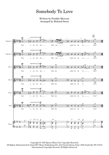 Somebody To Love (arr. Richard Swan)