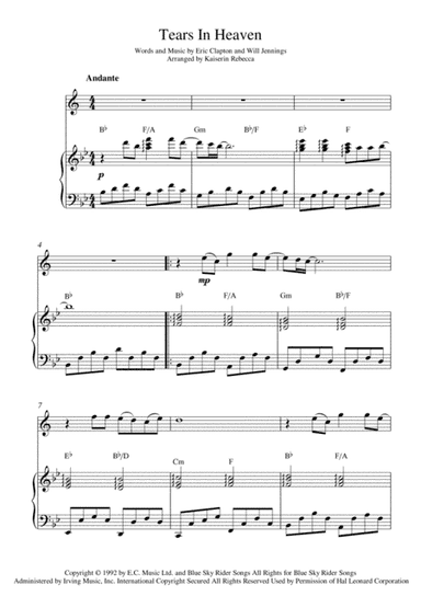Tears In Heaven (arr. Kaiserin Rebecca)