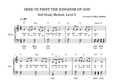 Seek Ye First the Kingdom of God-Adult Category (arr. Andres Montecillo Bascar, Jr.)
