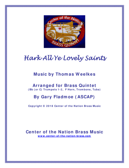 Hark All Ye Lovely Saints (arr. Gary Fladmoe (ASCAP))