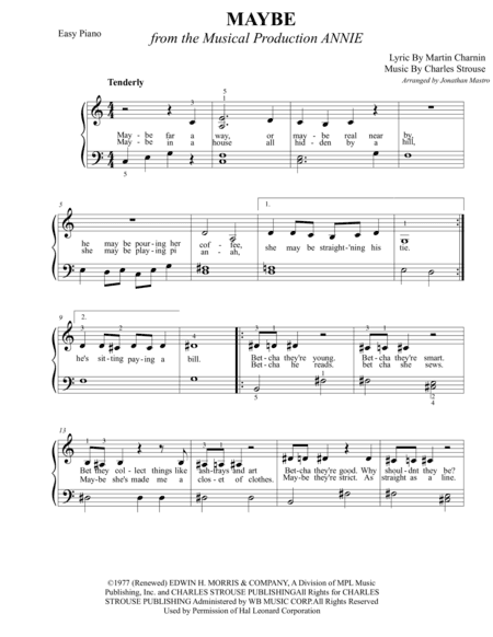Maybe (arr. Jonathan Mastro)