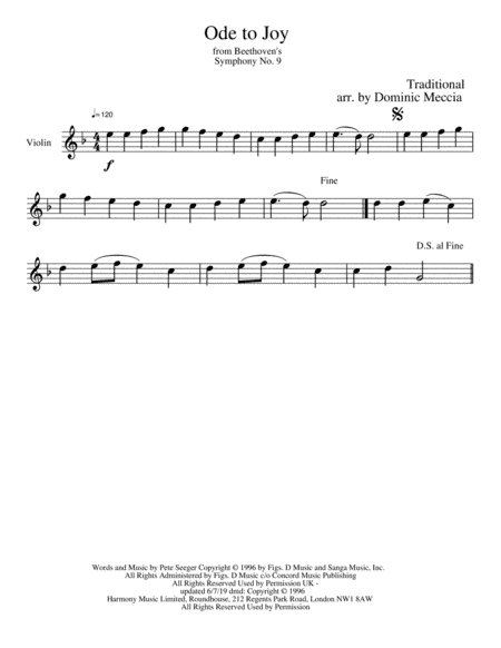 Ode To Joy (arr. Dominic Meccia)