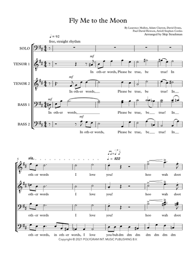 Fly Me To The Moon (arr. Skip Stradtman)