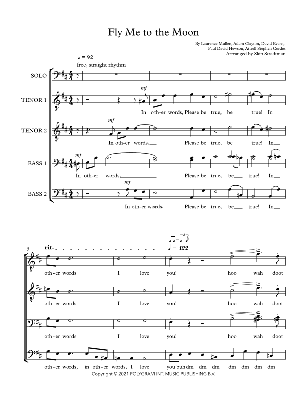 Fly Me To The Moon (arr. Skip Stradtman)