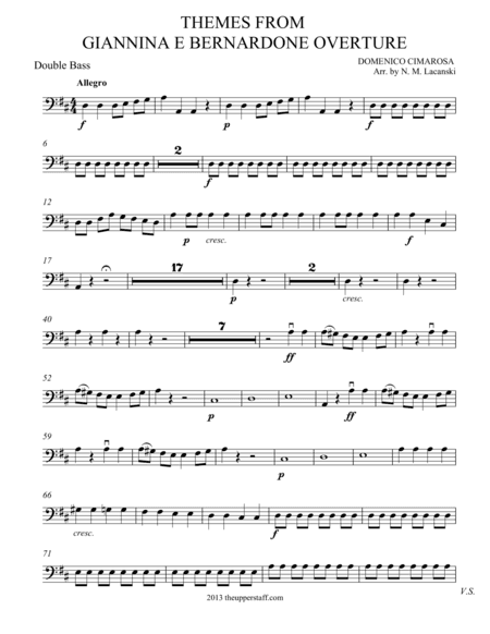 Themes from Giannina e Bernardone Overture (arr. Nick Lacanski)