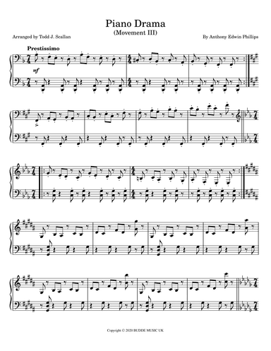 Piano Drama Movement Iii (arr. Todd J. Scallan)