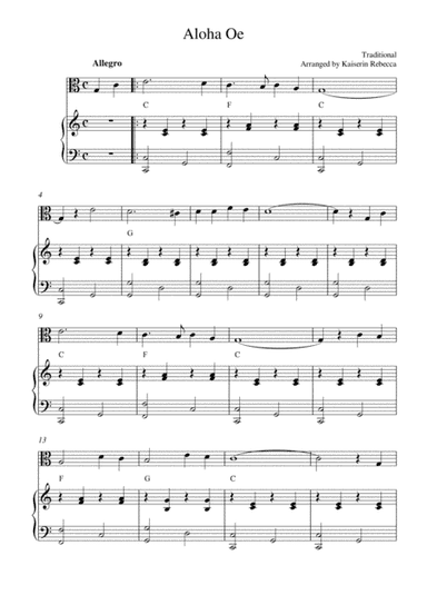 Aloha Oe (arr. Kaiserin Rebecca)
