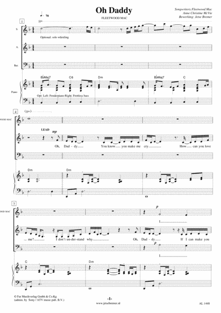 Oh Daddy (arr. Jetse Bremer)