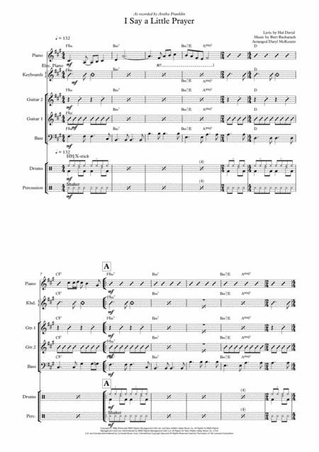 I Say A Little Prayer (arr. Daryl McKenzie)