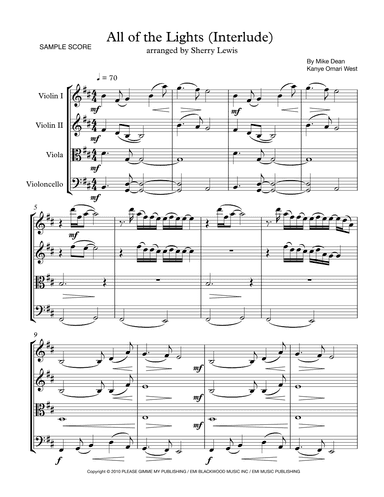 All Of The Lights (arr. Sherry Lewis Publishing)