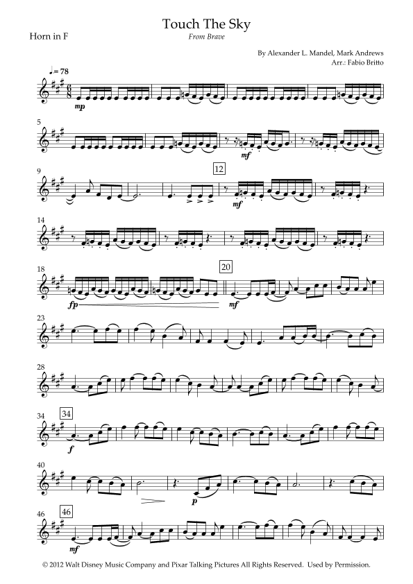 Touch The Sky (arr. Fabio Britto)