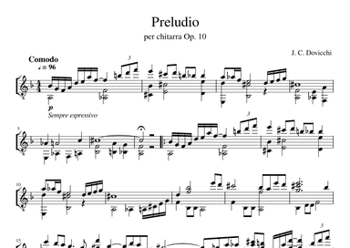 Guitar prelude Opus 10