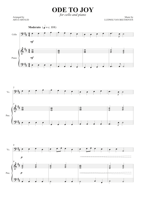 Ode to Joy (arr. Art.o Artaud)
