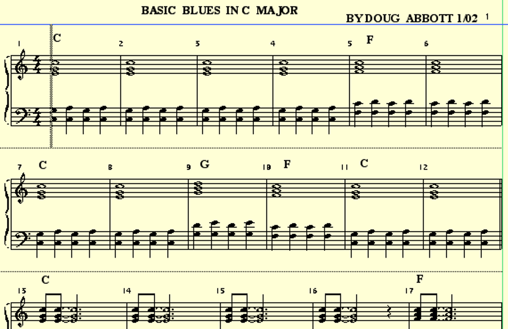 Basic Blues In C Major