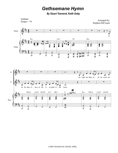 Gethsemane Hymn (arr. Stephen DeCesare)