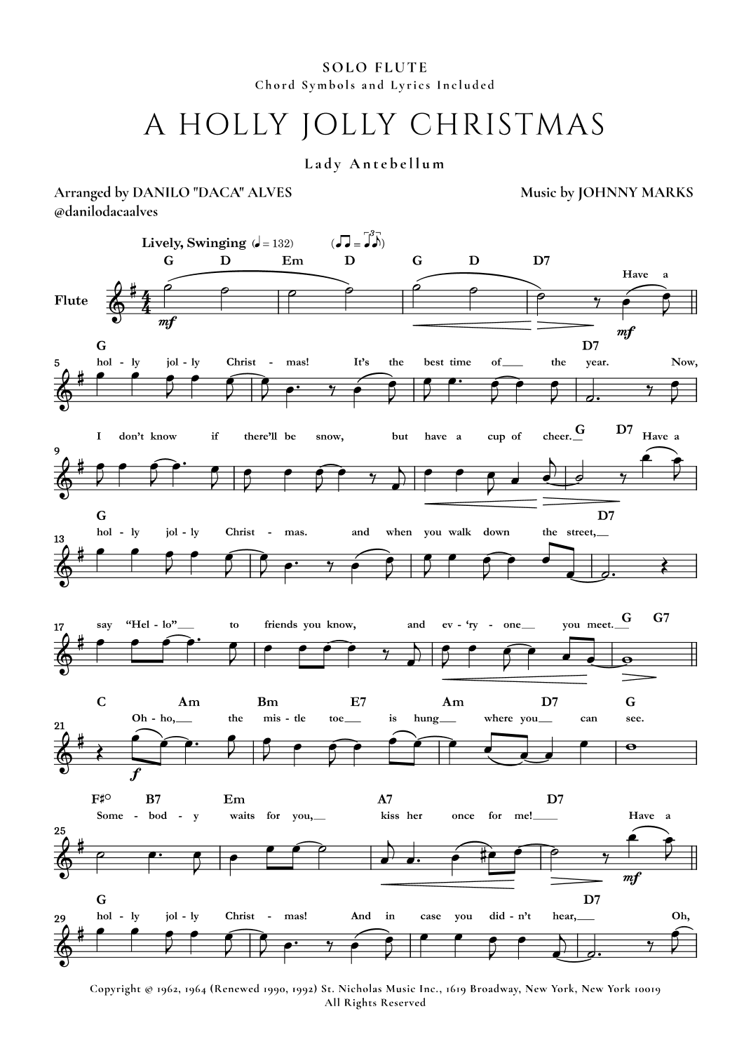 A Holly Jolly Christmas (arr. Danilo “Daca” Alves)