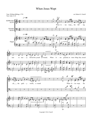 When Jesus Wept (arr. Robert G. Farrell)