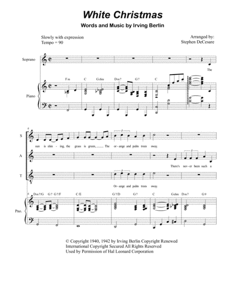 White Christmas (arr. Stephen DeCesare)