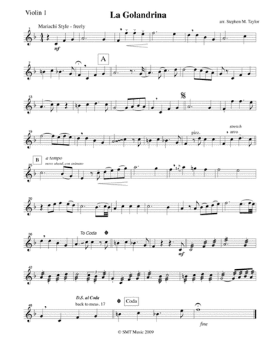 La Golandrina (The Swallow) (arr. Stephen M. Taylor)