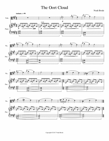 The Oort Cloud - For Viola and Piano