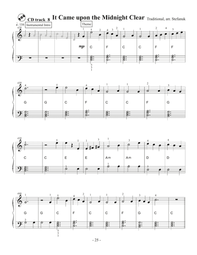 It Came Upon the Midnight Clear, very easy piano (arr. Misha Stefanuk)