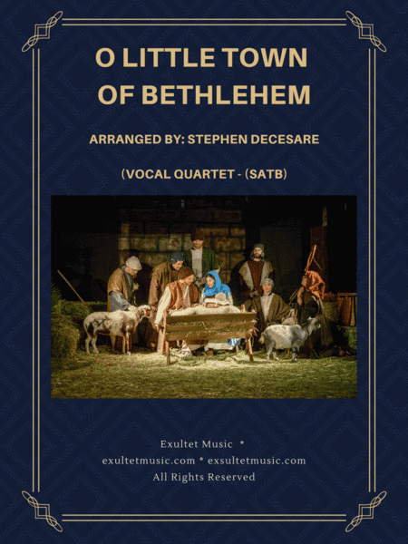 O Little Town Of Bethlehem (Vocal Quartet - (SATB) (arr. Stephen DeCesare)