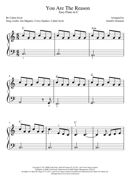 You Are The Reason (arr. Jennifer Kusuma)