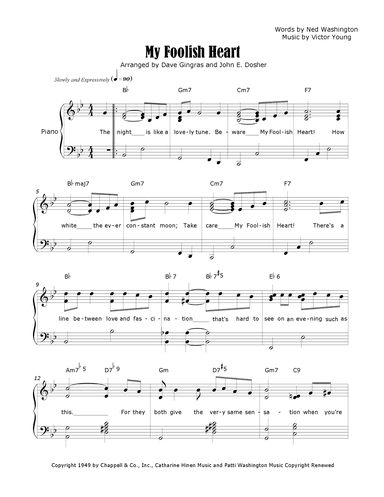 My Foolish Heart (arr. Dave Gingras and John E. Dosher)