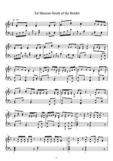 South Of The Border (feat. Camila Cabello And Cardi B) (arr. Ed Sheeran)