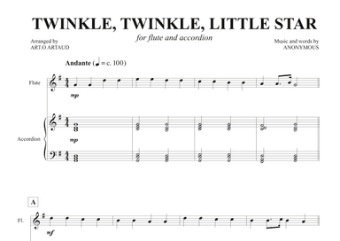 Twinkle Twinkle Little Star (arr. Art.o Artaud)
