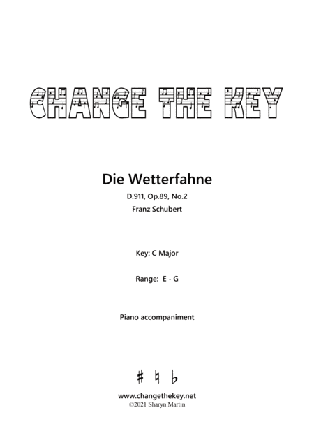 Die Wetterfahne C Major (arr. Sharyn Martin)