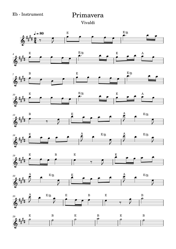 Primavera (arr. Fabio Eduardo de Oliveira)