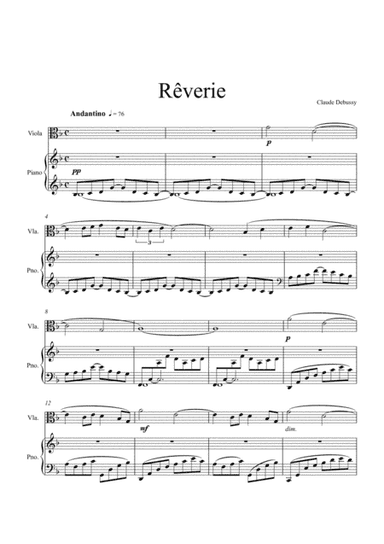 Claude Debussy - Rêverie (Viola Solo) (arr. André Laitano)