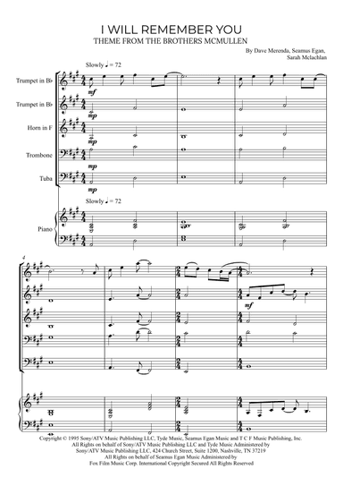 I Will Remember You (arr. Alex Nunes Rodrigues)