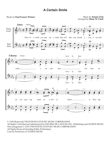 A Certain Smile (arr. Diane M. Clark)