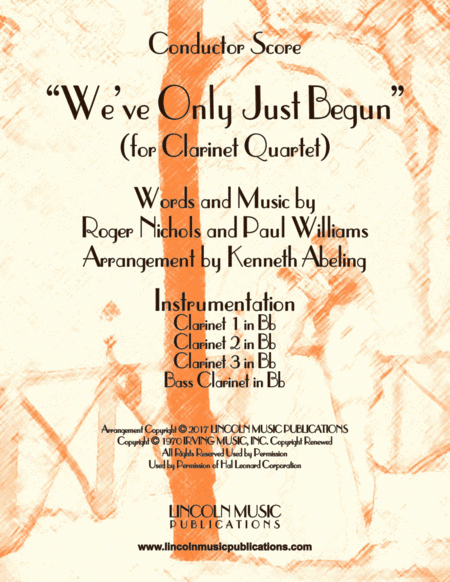 We've Only Just Begun (arr. Kenneth Abeling)