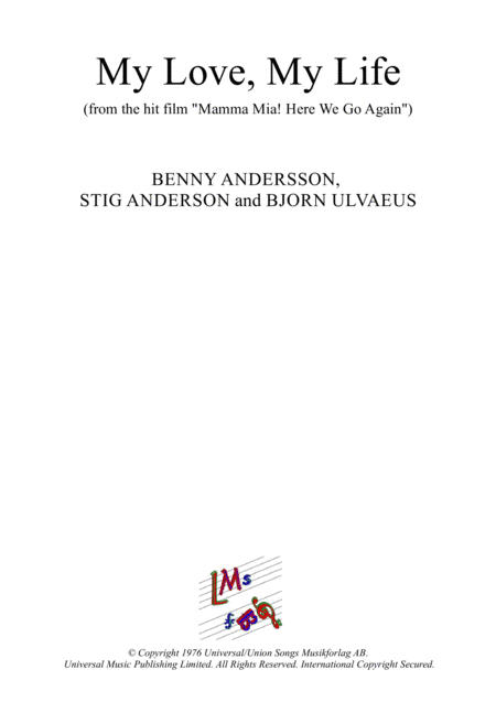 My Love My Life (arr. Mike Lyons)